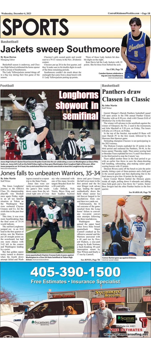 This week’s Choctaw Times is in stands now. Subscribe at ChoctawTimes.com. <a href="/K1_Photography/">Kolby Rush</a>  <a href="/ChoctawBoysBB/">Choctaw High School Boys Basketball</a>  <a href="/JHS_LonghornFB/">Jones Longhorns Football</a> #okpreps