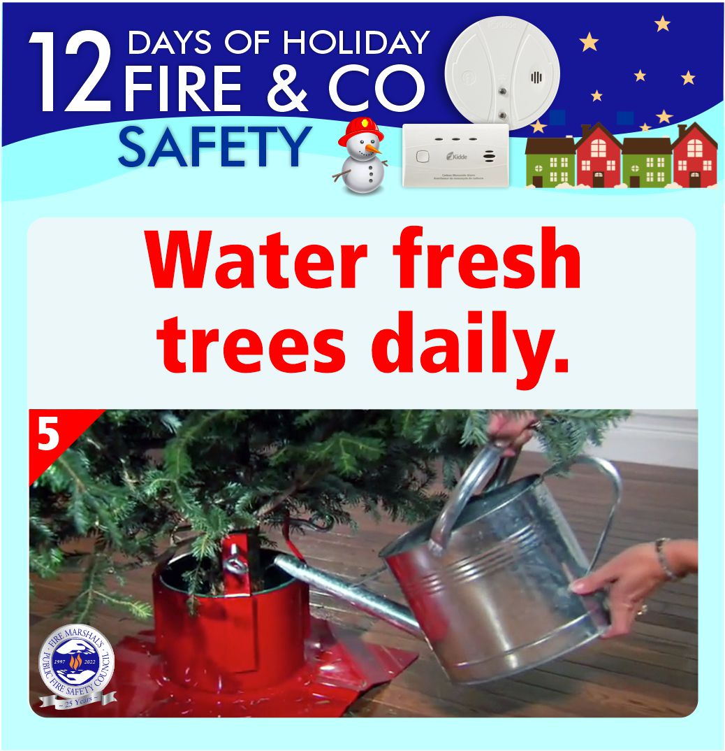 12 Days of Holiday Fire & CO Safety - For a chance to win a prize, send your best holiday fire safely tip to fire@waterloo.ca! Two winners will be selected for each of the 12 days! Prizes available for pick up at Waterloo Fire Stations only.