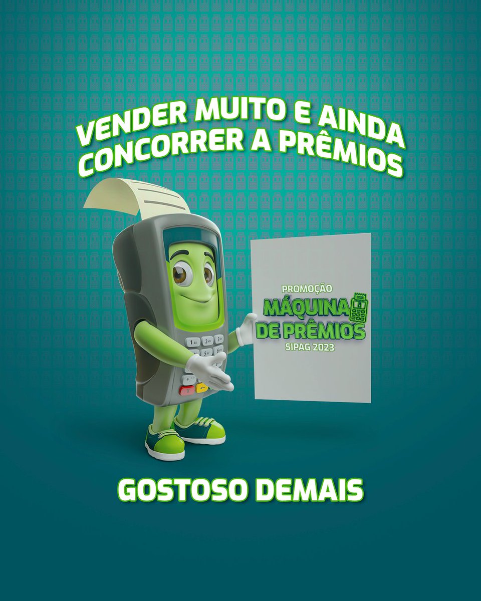 sipagbrasil's tweet photo. Já está sabendo da promoção #MáquinadePrêmios, né? A cada R$ 200 em vendas na sua maquininha #Sipag, você ganha 1 número da sorte para concorrer a 4 carros e 24 motos. 🚗🏍 Bora?
Saiba mais: https://t.co/vn1G4w6bim
#vendas #empreendedorismo #negócios https://t.co/CVbeVtQJii