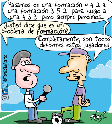 DonPatadon's tweet photo. Formación
Por @tonidibujante

#humorgrafico #historieta #chistediario #humorfutbol #tonidibujante #donpatadon

https://t.co/XjFhDB5T1S https://t.co/fOMXspga4Y