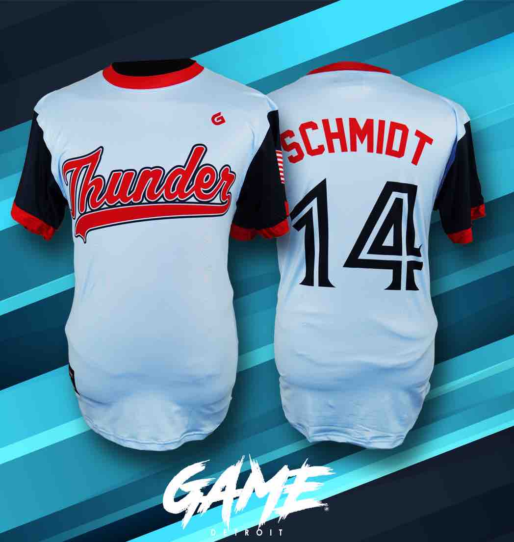 Boom!! Here comes the THUNDER ⭐️ #PoweredByG #LookGoodPlayGood #CustomJerseys #MadeInTheUSA #LongLastingGear #Sublimation #Unrivaled #TheGTakeover #Detroit #WeGotGame #AmericanMade #GameApparel GBRANDUSA.COM