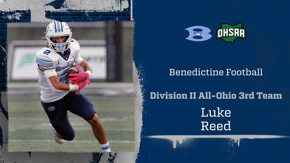 Benedictine Sports (@bene_athletics) on Twitter photo DII All-Ohio teams were announced by the Ohio Prep Sportswriters Association and Luke Reed was named to the 3rd team offensive group.
Luke had an outstanding senior season rushing for over 1,300 yards on 220 plus carries and 18 TDs. <a href="/lukeereed4/">Luke Reed ⭐️</a> <a href="/BeneBengalsFB/">Benedictine Bengals Football</a> DII All-Ohio teams were announced by the Ohio Prep Sportswriters Association and Luke Reed was named to the 3rd team offensive group.
Luke had an outstanding senior season rushing for over 1,300 yards on 220 plus carries and 18 TDs. <a href="/lukeereed4/">Luke Reed ⭐️</a> <a href="/BeneBengalsFB/">Benedictine Bengals Football</a>