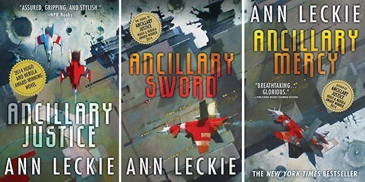 DanShea82's tweet photo. @AnneComics The Imperial Radch Trilogy.
Wonderful story, great writing, plays around with gender in an interesting way. https://t.co/a0oxuFuPIQ