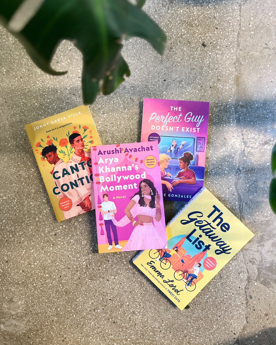 Check out these four amazing romance books that will make your heart flutter in 2024: 💚 CANTO CONTIGO by Jonny Garza Villa 💗 ARYA KHANNA'S BOLLYWOOD MOMENT by Arushi Avachat 💜 THE PERFECT GUY DOESN'T EXIST by Sophie Gonzales 💛 THE GETAWAY LIST by Emma Lord