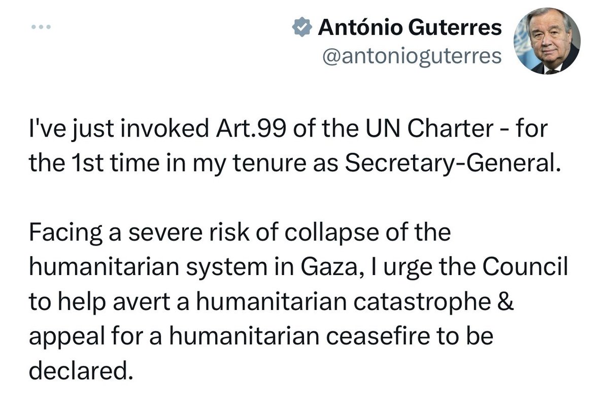 .@antonioguterres didn't care when: 🇰🇭 1.5 million were killed in Cambodia 🇷🇼 Half a million were killed in Rwanda 🇸🇾 Half a million were killed in Syria But only when Israel 🇮🇱 kills Hamas terrorists, he invokes Art.99 for the first time! You are a disgrace. Resign! _