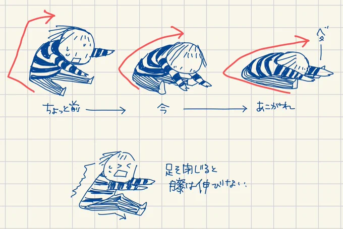 今日も稽古終わり!最近開脚前屈が、ちょっとだけマシになってきたので、準備運動のたびにニマニマしてる。 