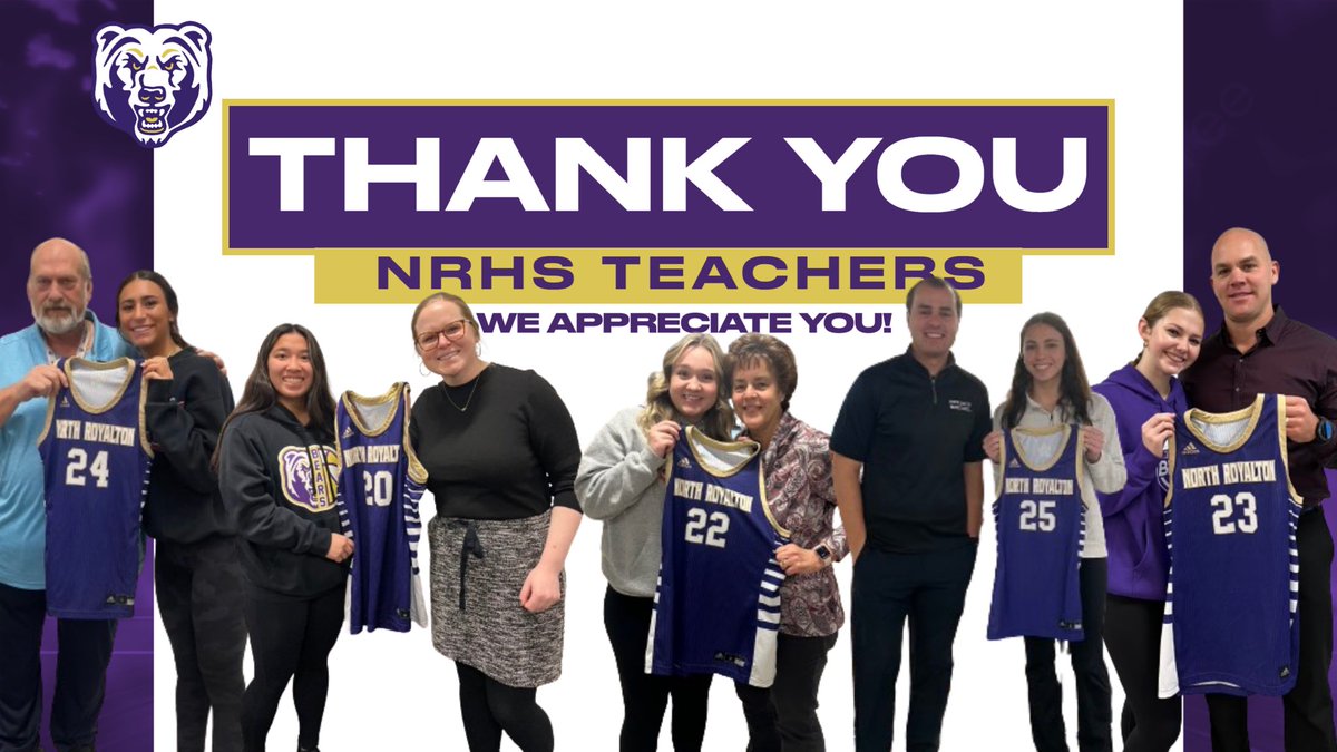 THANK YOU.

Our bears are forever grateful for the incredible teachers that inspire them daily to be the best versions of themselves. 

WE APPRECIATE YOU! 🐻🏀💜