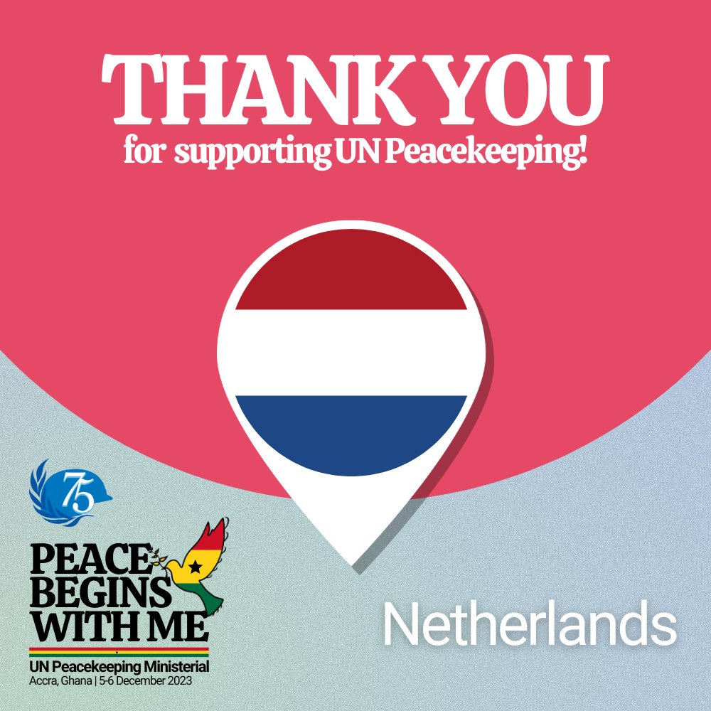 Netherlands pledged funding for projects to support the Light Coordination Mechanism & peacekeeping intelligence, mitigate civilian harm, progress the digital mental health platform for uniformed personnel & develop armor for women peacekeepers. #PKMinisterial