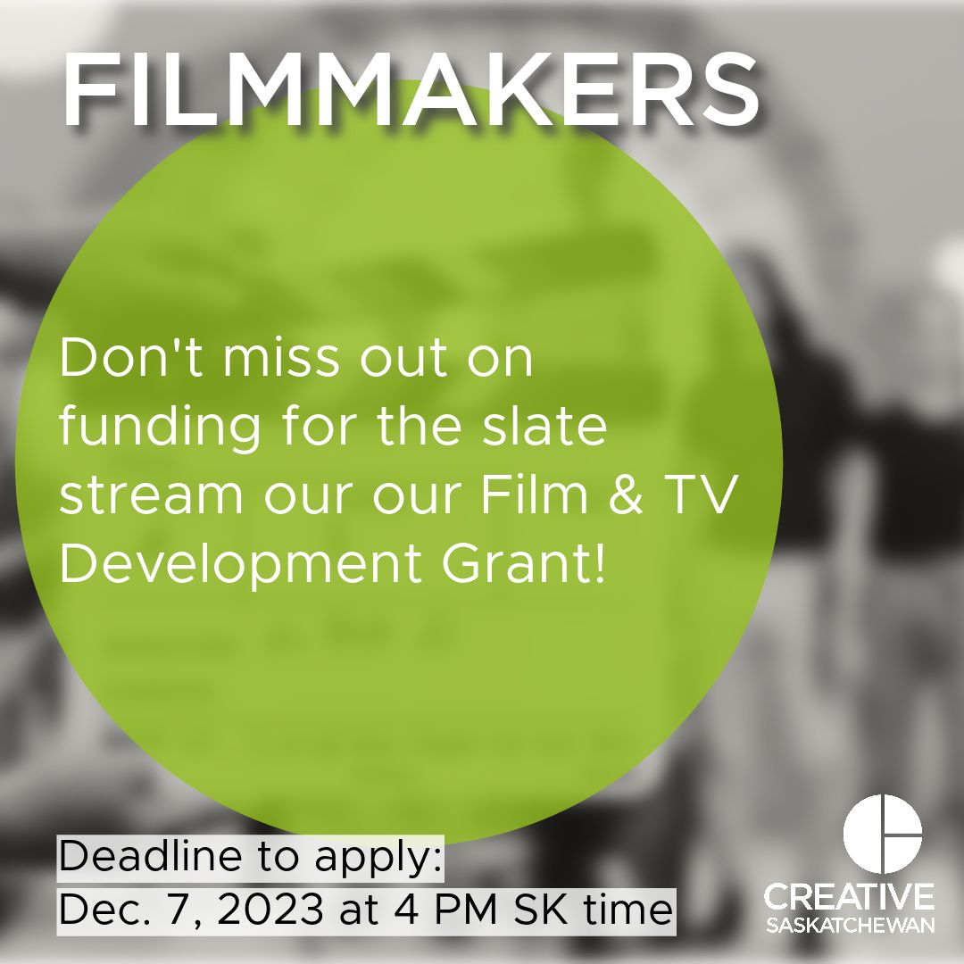 creativesask's tweet photo. 🎬Sask filmmakers! Don’t miss out on funding for the slate stream of our Film & TV Development Grant👉 https://t.co/RiOgizNWfy
Head to our website to find out if you’re eligible for this stream of funding! 🥰
#CreativeSK #SKTalent #SKFilm @smpiaoffice @saskfilmpool https://t.co/BEeHiFQwxI