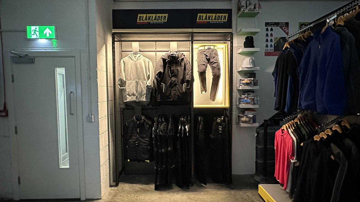 I am super proud in the direction our #business is growing 👌 To put the icing on the cake here we have our #official #display by <a href="/BlakladerUK/">Blaklader WorkwearUK</a> installed today 💪If you are interested in these products please call in for a catalogue &amp; you will be truly impressed with the #quality