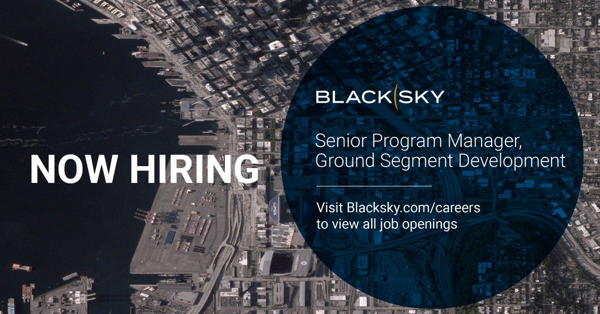 BlackSky_Inc's tweet image. We are looking for a Seattle-based #ProgramManager to support the management of our collection delivery system. This is a hybrid role reporting into the office twice a week.
➡️ Learn more here:  boards.greenhouse.io/blacksky/jobs/…
