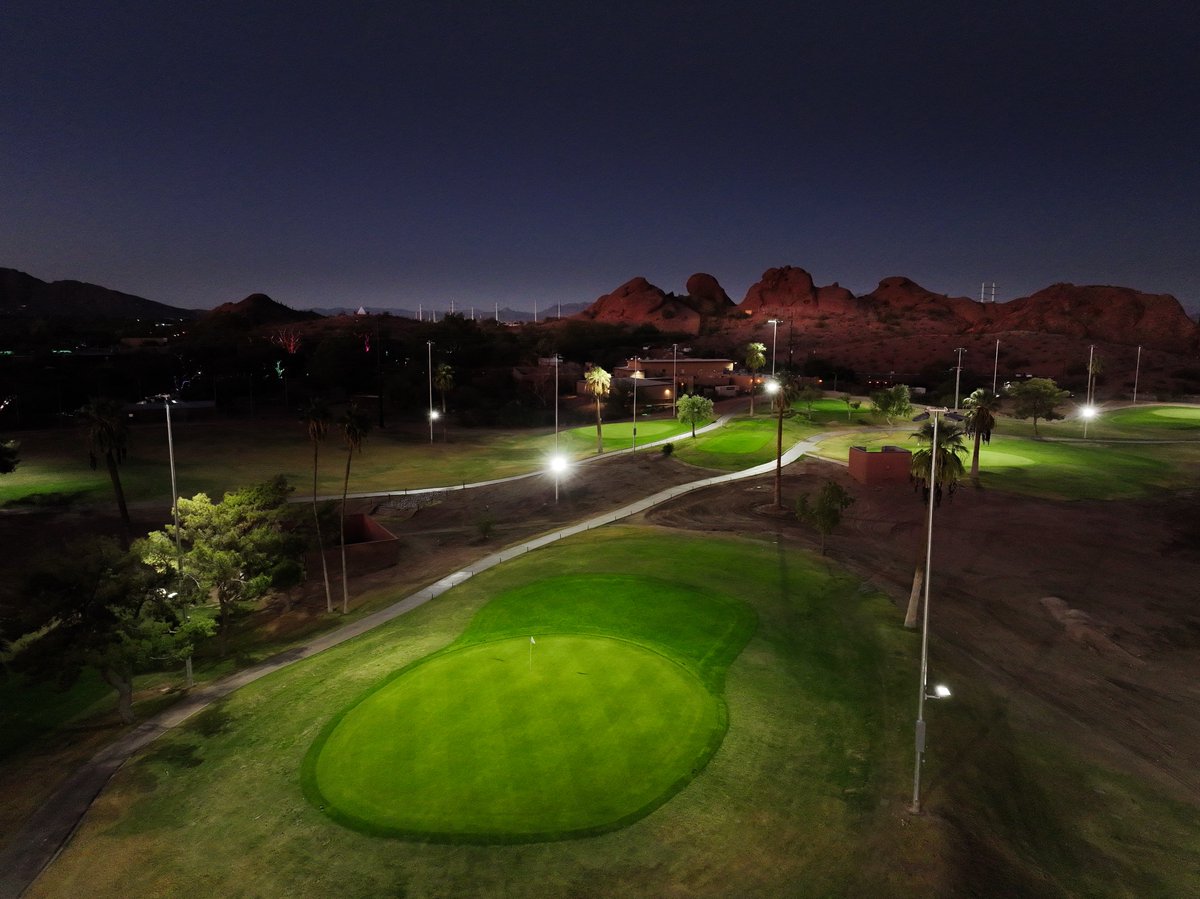 There's a ton of history at Grass Clippings Rolling Hills. It was originally called Papa-go Links when it opened in 1960 in large part to it's proximity to the Papago Buttes (seen below in the distance)... 

It was renamed in 1963 to Rolling Hills Golf Course in an effort to