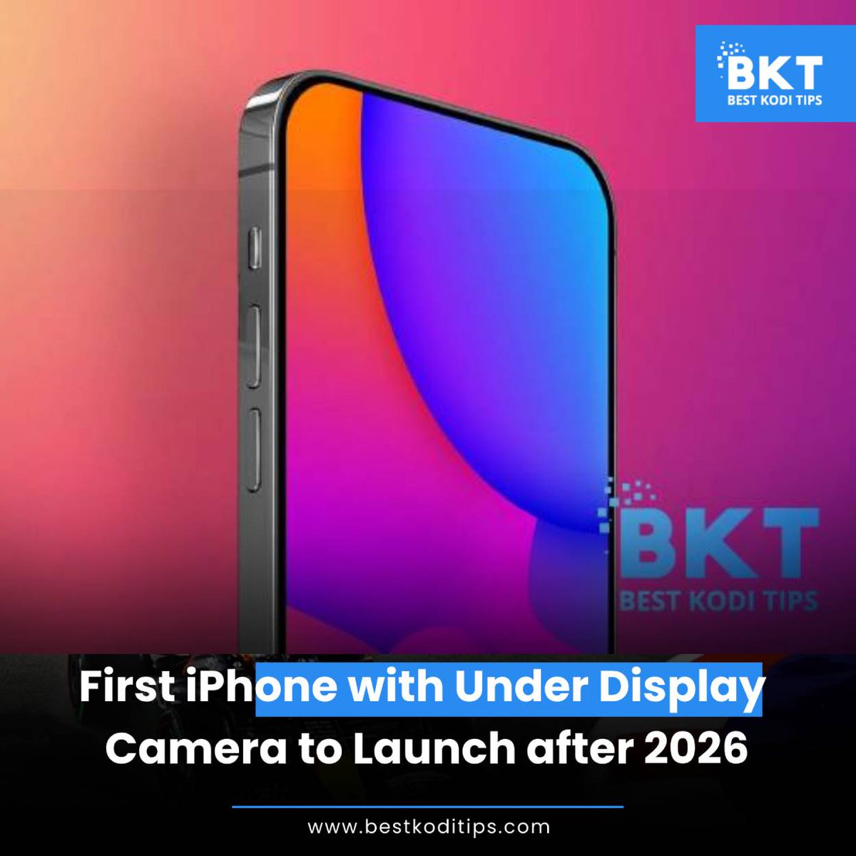 bestkoditips's tweet photo. First iPhone with Under Display Camera to Launch after 2026
#News #Tech #iPhone #UnderDisplay #camera #launch #After2026 #blog #BKT #bestkoditipsblog  #GAGCITY  #PMSLive 
https://t.co/2lyrP3DVNP https://t.co/tQHeAjft9X