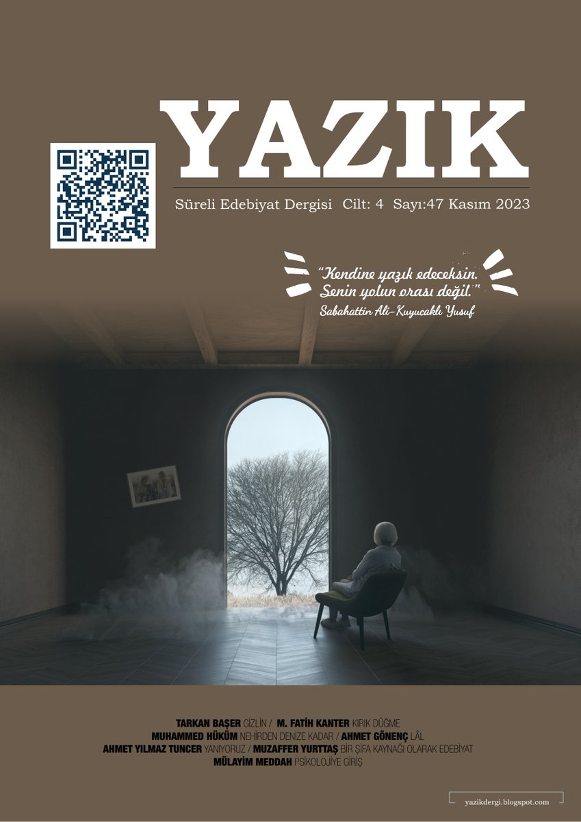 “Kendine yazık edeceksin. Senin yolun orası değil.”

Sabahattin Ali-Kuyucaklı Yusuf

yazikdergi.blogspot.com/2023/12/yazik-…