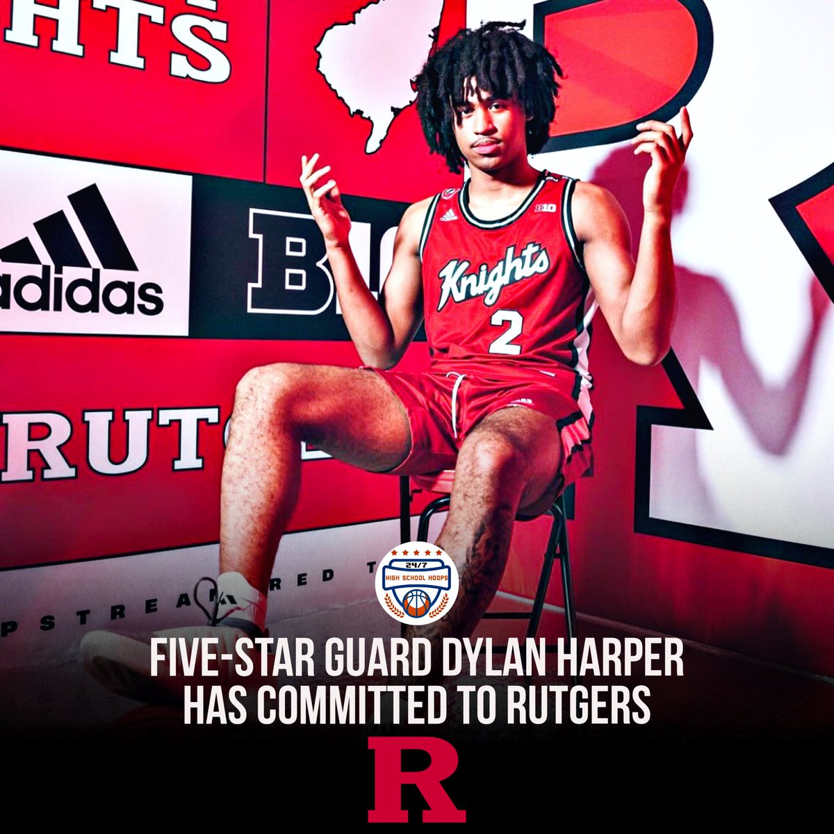 KayserHoops's tweet image. NEWS: 2024 5⭐️ Dylan Harper has committed to Rutgers and Steve Pikiell.

Harper is an elite, lefty guard with a great feel for the game. A terrific scorer from all levels and a solid defender on the other end.

He chose Rutgers over Indiana, Duke, Auburn and Kansas. #2 in the…