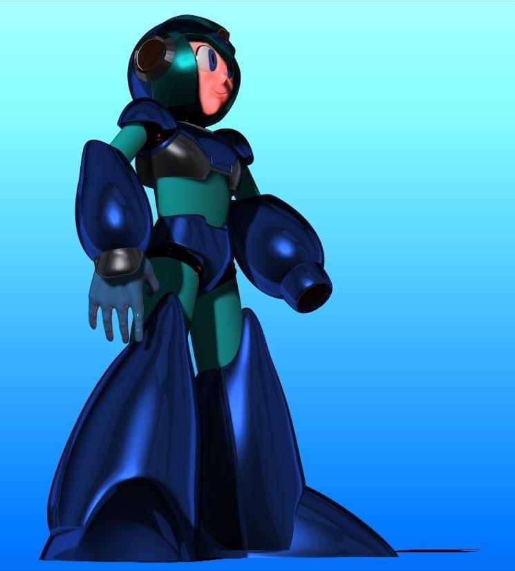 ManicSculpt's tweet photo. Mega Man got his face… not sure if I like it or not.  Next will be making keys for arms and head.  #digitalart #fanart #zbrush #Capcom #Nintendo https://t.co/trnJjA1a4E