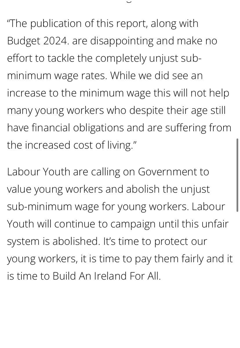 GallDylan_'s tweet image. An equal day of labour for an equal day of pay. It is time to abolish sub-minimum rates of pay in Ireland. It’s time to work towards a living wage for all, it’s time to protect our young workers and it’s time to build #AnIrelandForAll