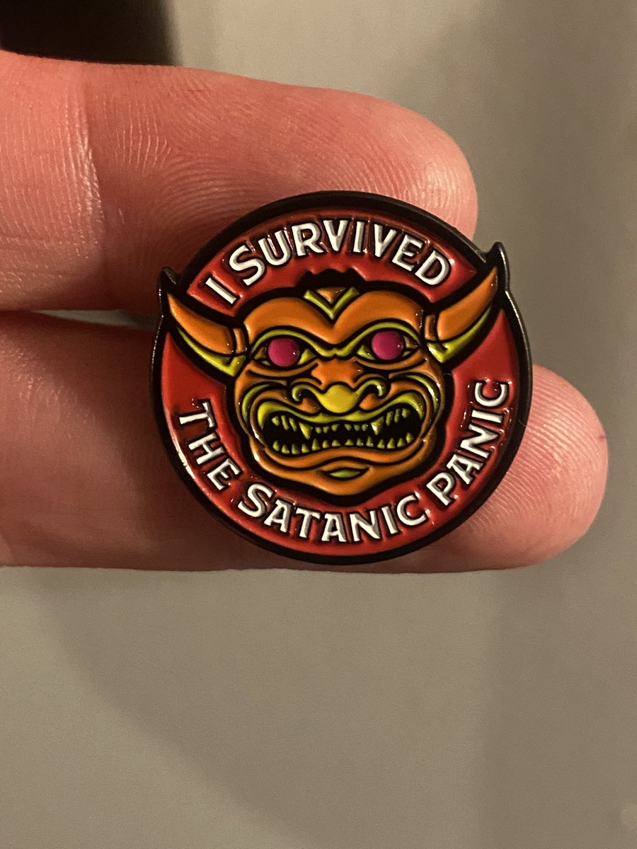 Fun little pin someone gave me at #paxunplugged . This makes me think of my grandma who took one of my Megadeth T-shirts and cut it into pieces and deposited it into separate trash containers in her house so we wouldn’t form back together and attack her in the night. #dnd #ttrpg