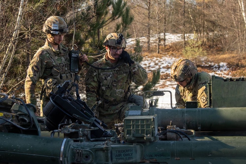 Soldiers with 3-6th FA BN prepare a M777A2 Howitzer for firing as part of rehearsals on for qualification. Table XV qualifies and validates Field Artillery platoons' ability to execute collective tasks in a live fire environment, in order to deploy, fight, and win whenever called…