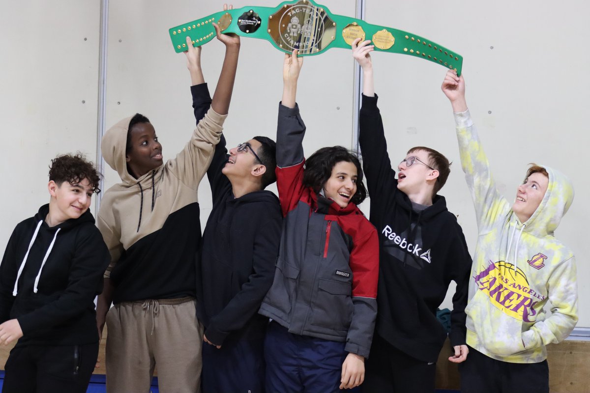 Congratulations to @FMISonthego's and 'The Goats' Robotics Junior High Teams for being awarded the Tag Team Championship from the 2023 Competition. The school will receive a commemorative championship belt and banner with their win. @annaleeskinner #FMPSD #YMM #RMWB