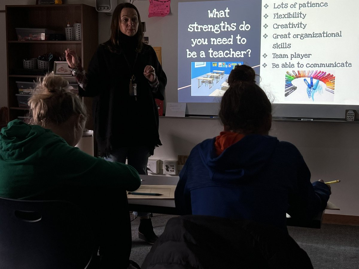 Kathy Parker, a Kindergarten Teacher, spoke to students about what her job entails and its benefits. She shared challenges teachers may face and addressed characteristics teachers should possess. I’m happy we have students who are considering a career in childhood education.
