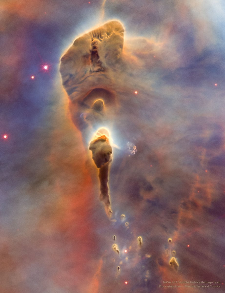 life imitating art Stars Versus Dust in the Carina Nebula ~ Image Credit: NASA, ESA, Hubble Heritage (STScI/AURA); Processing: Franco Meconi (Terraza al Cosmos)