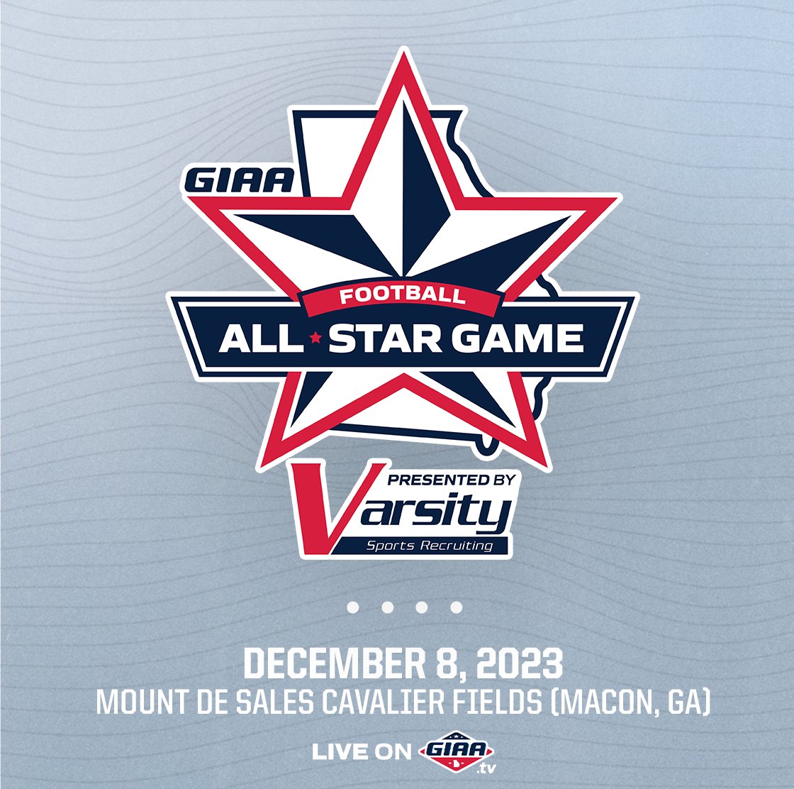 THE 2023 Football All-Star Game Presented by Varsity Sports Recruiting is THIS FRIDAY! 📍Mount de Sales Cavalier Fields (Macon, GA) 🎟️ Available at the Gate 📺 giaa.tv #GoGIAA