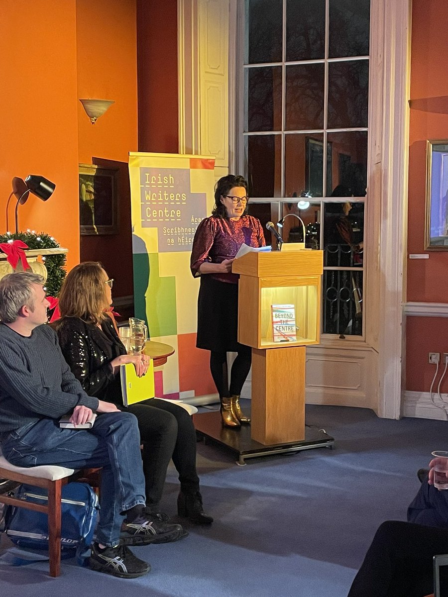 IrishWritersCtr's tweet photo. To kick the night off we have a series of readings from our wonderful professional writers including award-winning journalist, broadcaster and writer @missflannery, fiction poet and drama writer @amynomad and playwright and novelist Neil Sharpson https://t.co/HqQWJMPxk4