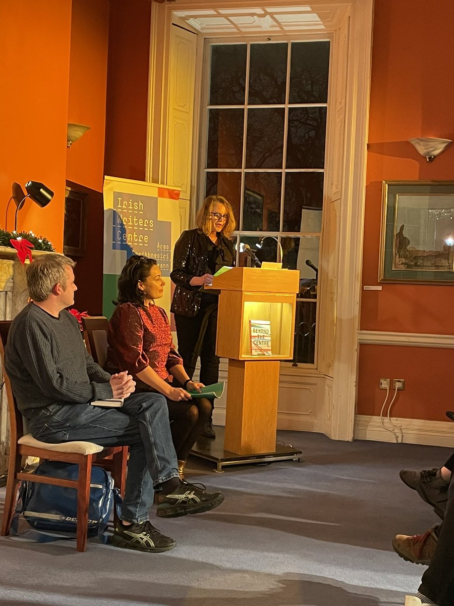 IrishWritersCtr's tweet photo. To kick the night off we have a series of readings from our wonderful professional writers including award-winning journalist, broadcaster and writer @missflannery, fiction poet and drama writer @amynomad and playwright and novelist Neil Sharpson https://t.co/HqQWJMPxk4