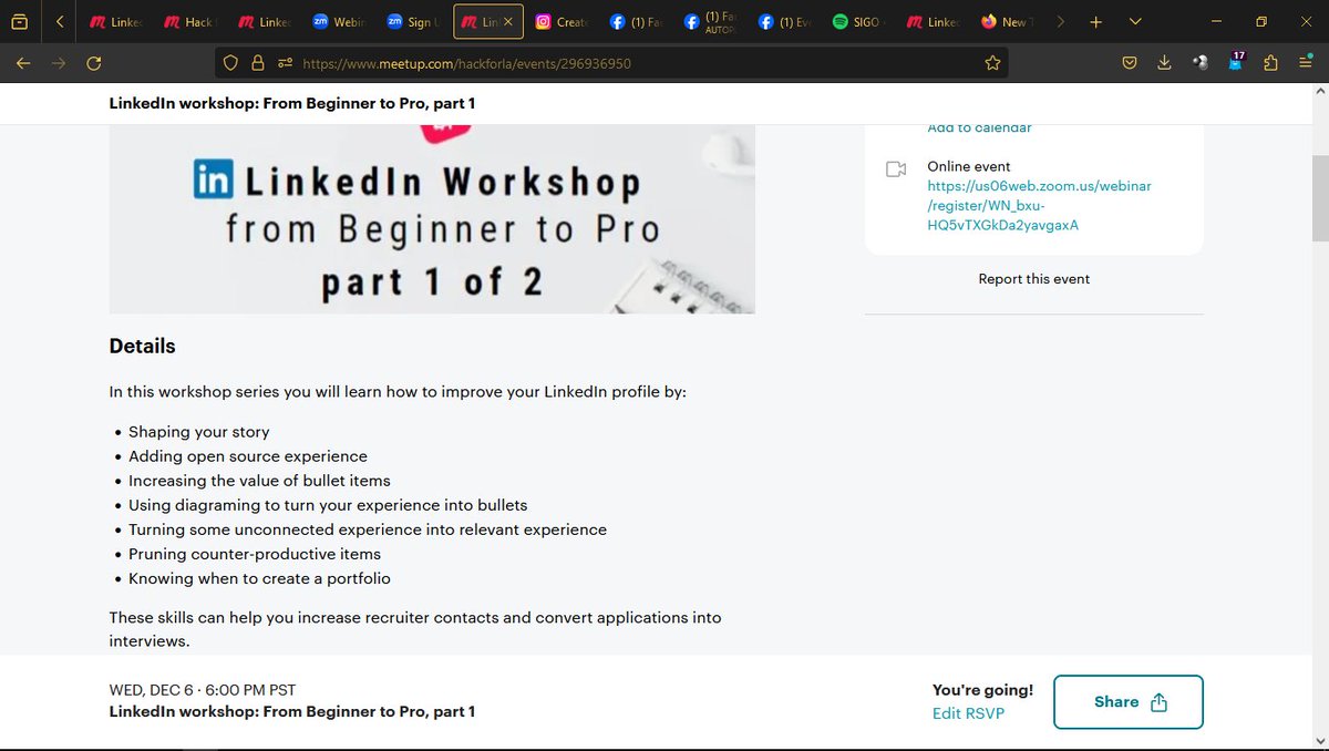 Full Snack Developer (Miguel Hernandez) (@techivist) on Twitter photo Serendipity is a lovely thing. This was in my inbox literally on the 10year anniversary of me getting selected to be a mentor for <a href="/HackForLA/">Hack for LA</a>:
an online webinar tonight on how to improve your #LinkedIn presence when you have #OpenSource contributions #Linux
meetup.com/hackforla/even… Serendipity is a lovely thing. This was in my inbox literally on the 10year anniversary of me getting selected to be a mentor for <a href="/HackForLA/">Hack for LA</a>:
an online webinar tonight on how to improve your #LinkedIn presence when you have #OpenSource contributions #Linux
meetup.com/hackforla/even…
