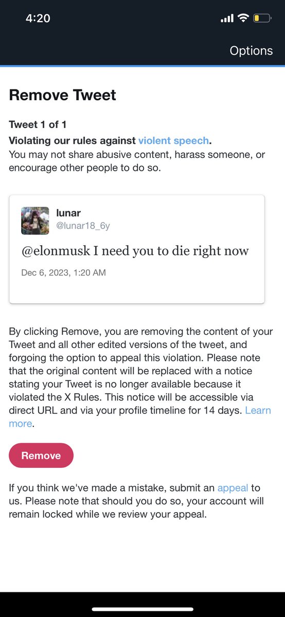 lunar18_6y's tweet image. What happened to free speech elon