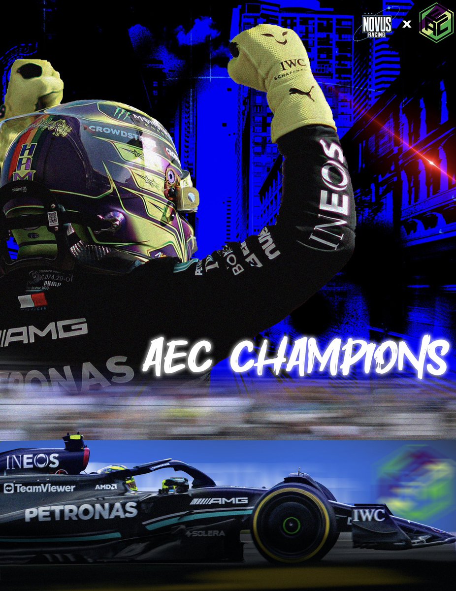 🏆 CHAMPIONS OF @AEC_F1 🏆

An amazing job by everyone involved throughout the season to capture a deserved and hard fought title 🤝