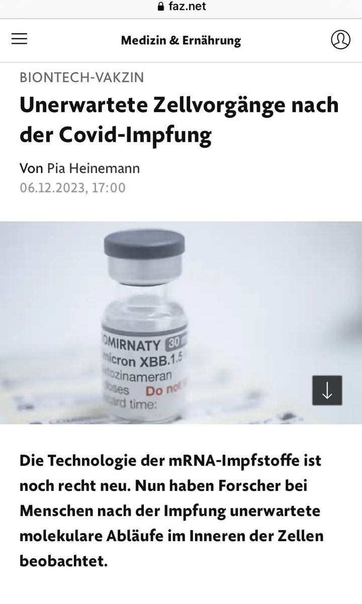 Plötzlich ist die Technik des sog. Impfstoffs gegen #Corona wieder „recht neu“: 

„Nun zeigt eine in „Nature“ erschienene Studie, dass eine mRNA-Impfung unvorhergesehene Effekte haben kann. Konkret geht es dabei um einen Vorgang, den Wissenschaftler „Ribosomales Frameshifting“