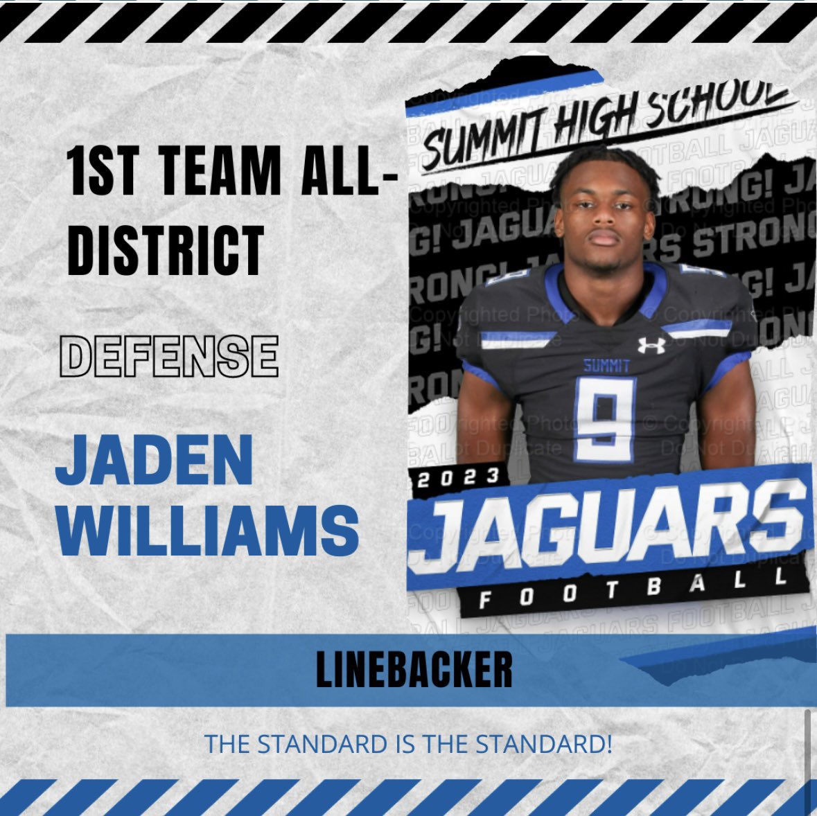 #AGTG Blessed to be named 1st Team All District Linebacker <a href="/SummitFB/">Mansfield Summit High Football</a> <a href="/woodscoach1/">Coach Woods</a> <a href="/CoachLaborte/">Windley Laborte</a>
