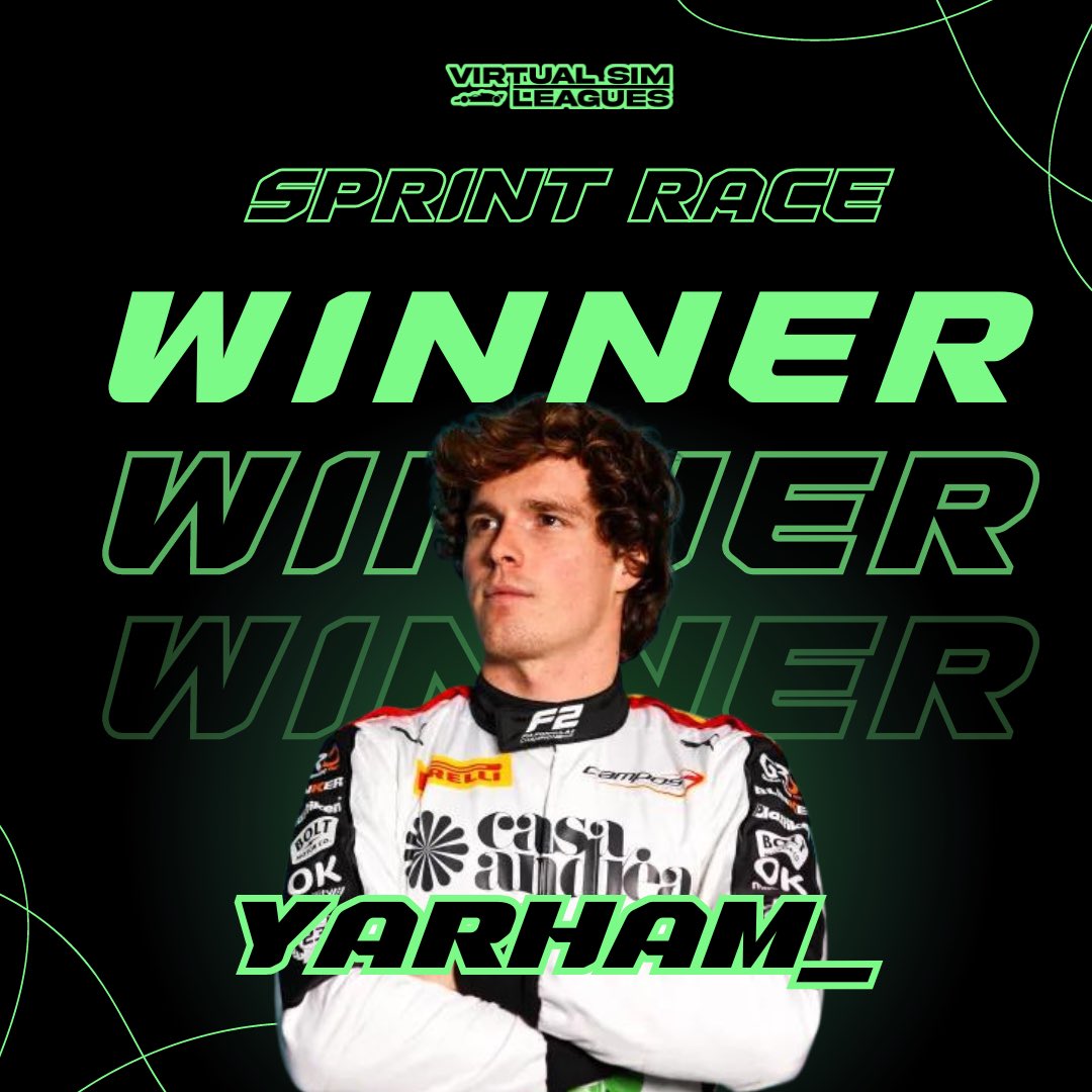 VSL_Racing's tweet photo. #VSLF2 Round 4 | Belgium ๐ง๐ช
SPRINT | RACE WINNER ๐ฅ
Congratulations to Yarham on winning the sprint race taking his 3rd win in VSL & marking a perfect debut in the championship ๐๐๐
#Fan2astic https://t.co/tkFhYZ4MgS
