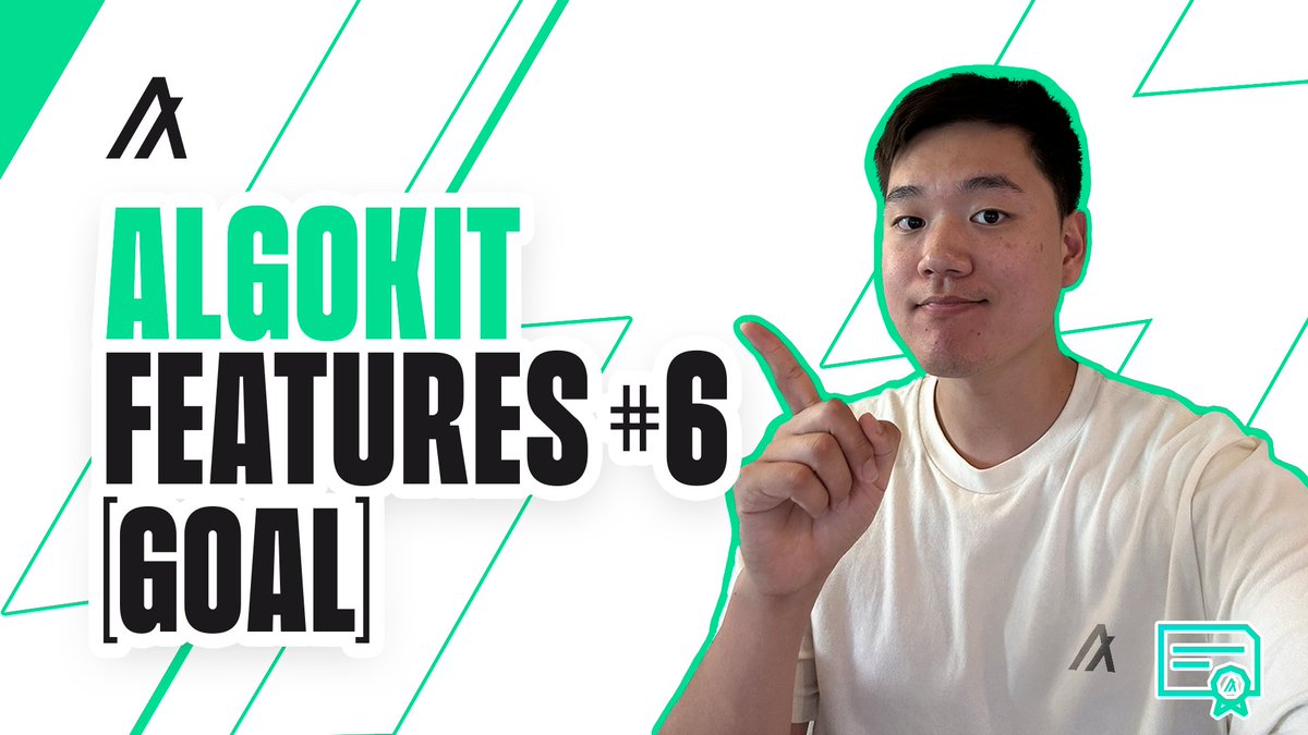 I wanted to make short compact explainer videos for all algokit features.

If you want to learn certain AlgoKit features or need a refresher, check out this new playlist on the Algorand Developers YouTube Channel.

Link below 👇