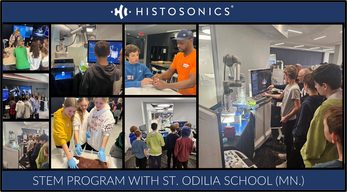 Histosonics Inc. (@histosonics) on Twitter photo HistoSonics, Inc. thoroughly enjoyed the visit by the <a href="/stodiliaschool/">St. Odilia School</a> School's 8th Grade class last week. We are thankful to have such engaged, bright young minds join us for the day and we hope we helped in inspiring the next great innovator. HistoSonics, Inc. thoroughly enjoyed the visit by the <a href="/stodiliaschool/">St. Odilia School</a> School's 8th Grade class last week. We are thankful to have such engaged, bright young minds join us for the day and we hope we helped in inspiring the next great innovator.