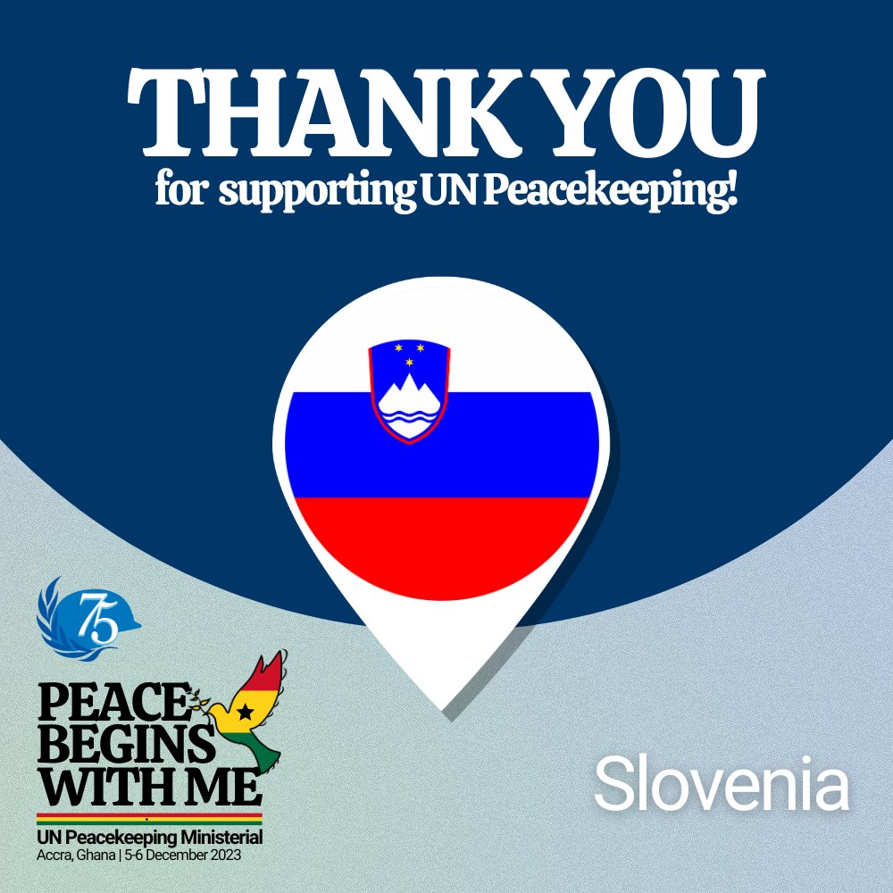 Slovenia pledged trainings on #WomenPeaceSecurity, environmental peacebuilding, climate, protection of civilians & peace and security. #PKMinisterial #A4P
