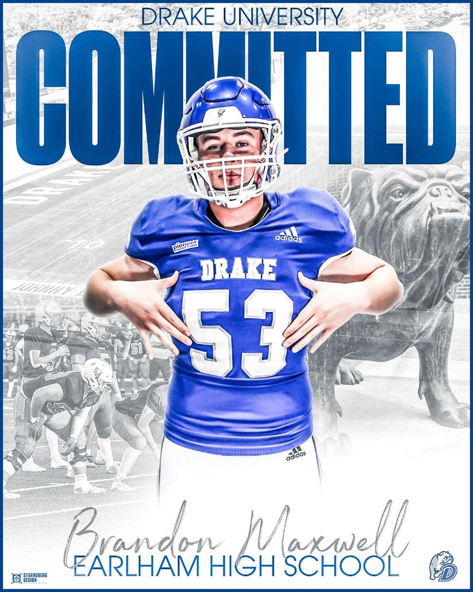 I am excited to announce my commitment to Drake University. @drakebulldogfb Grateful to <a href="/CoachNThompson/">Nate Thompson</a> and <a href="/tstepsis/">Todd Stepsis</a> for the chance to advance my education and football career. Appreciation to everyone who contributed to my career's progress. <a href="/caskeyAD/">Chris Caskey</a> <a href="/EHSCardsFB/">Earlham Cardinals Football</a>