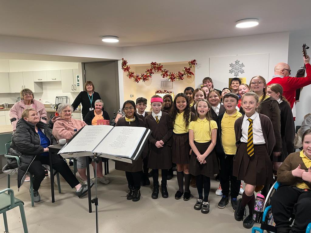 StFrancis_PS's tweet photo. Our choir visited one of our local care homes today as part of our WAG work. Our We’re all Gorbals project focuses on connecting different generations across our community &amp; cultures. 🧵 https://t.co/oqDnebP77E