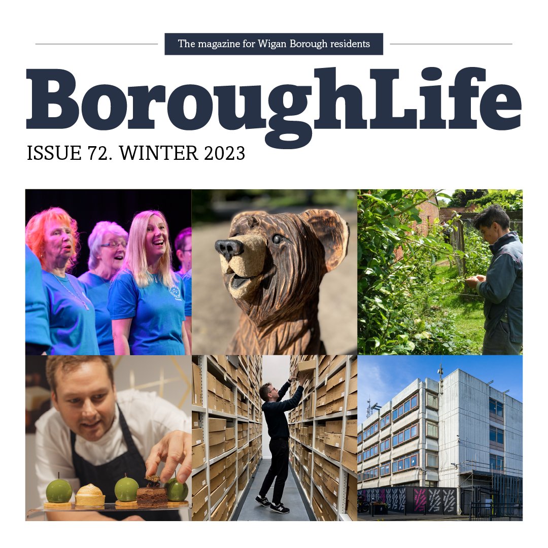 Harwoods Patisserie, transforming an icon and an intriguing tale of the Banksy-style mystery at Pennington Flash... Our new edition of Borough Life has it all!

Coming soon to a leisure centre, library or home near you!

👉 Wigan.gov.uk/boroughlife
👉 wigan.gov.uk/BoroughLifePlus