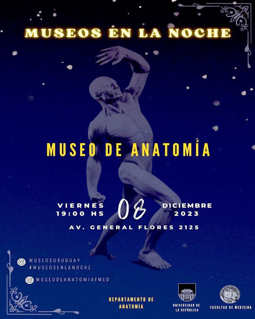 El viernes les esperamos desde las 19 h en el Museo de Anatomía con recorridas guiadas en el marco de #MuseosEnLaNoche 

¿Venís?