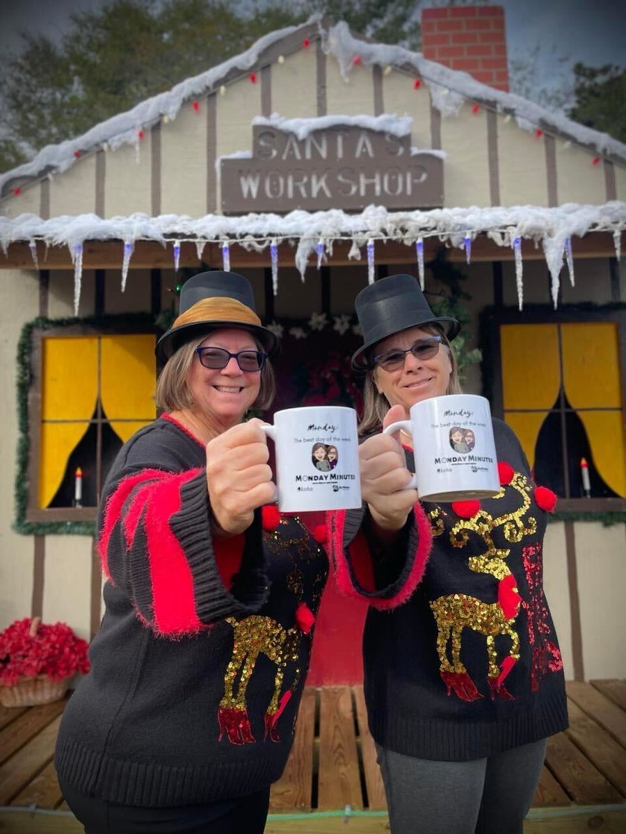 Happy Holidays!  The team from the Okaloosa County Public Library Cooperative is enjoying a hot beverage out of their Monday Minutes mugs! #florida #floridalibraries #mondayminutes