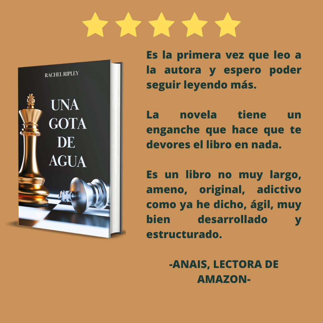 «Es la primera vez que leo a la autora y espero poder seguir leyendo más.»

Una gota de agua, ya disponible en Amazon

mtr.cool/ikwjzepfca