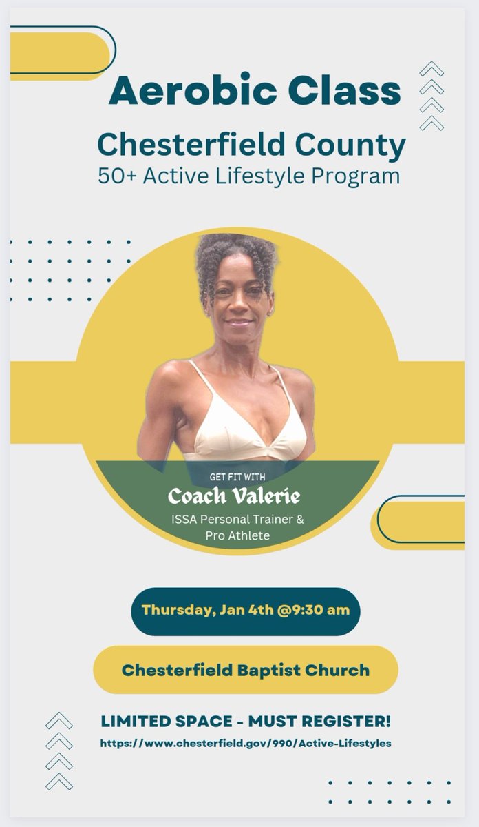 perfinqueen's tweet photo. Chesterfield County, Virginia residents only! Visit  mehttps://www.chesterfield.gov/990/Active-Lifestyles  to register. DM for more  information!💯 https://t.co/2FCCuJuq9O