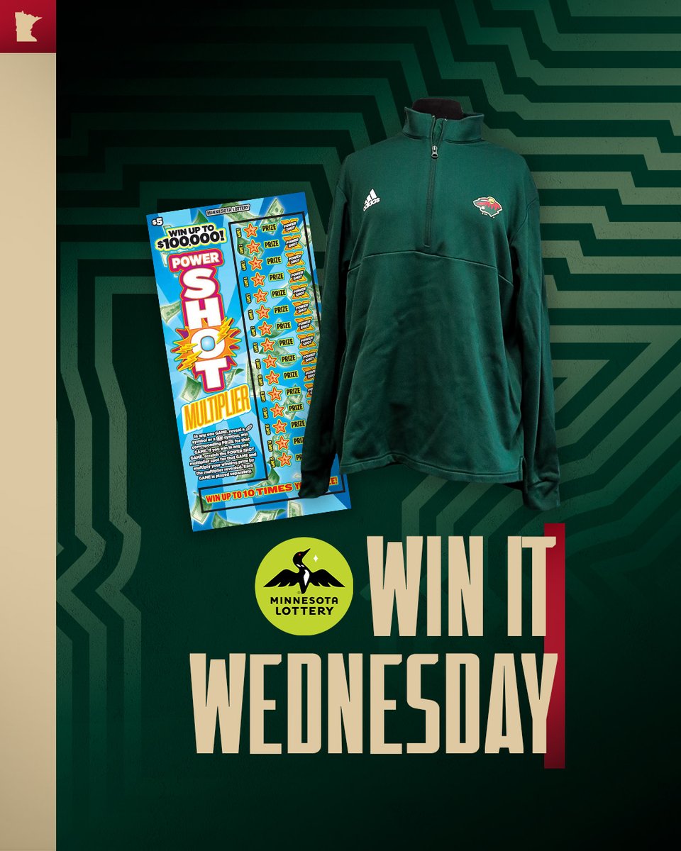 Q zip nation wya? 

Say I’MN to #WinItWednesday! RT for a chance to win this jacket, $50 in <a href="/mnlottery/">Minnesota Lottery</a> and more! 

Rules » bit.ly/45wjHnW 

#mnwild📷