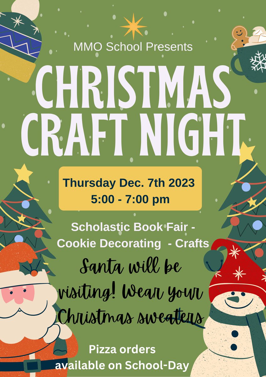 One more day until the annual Christmas Craft Night! Hope to see you there!