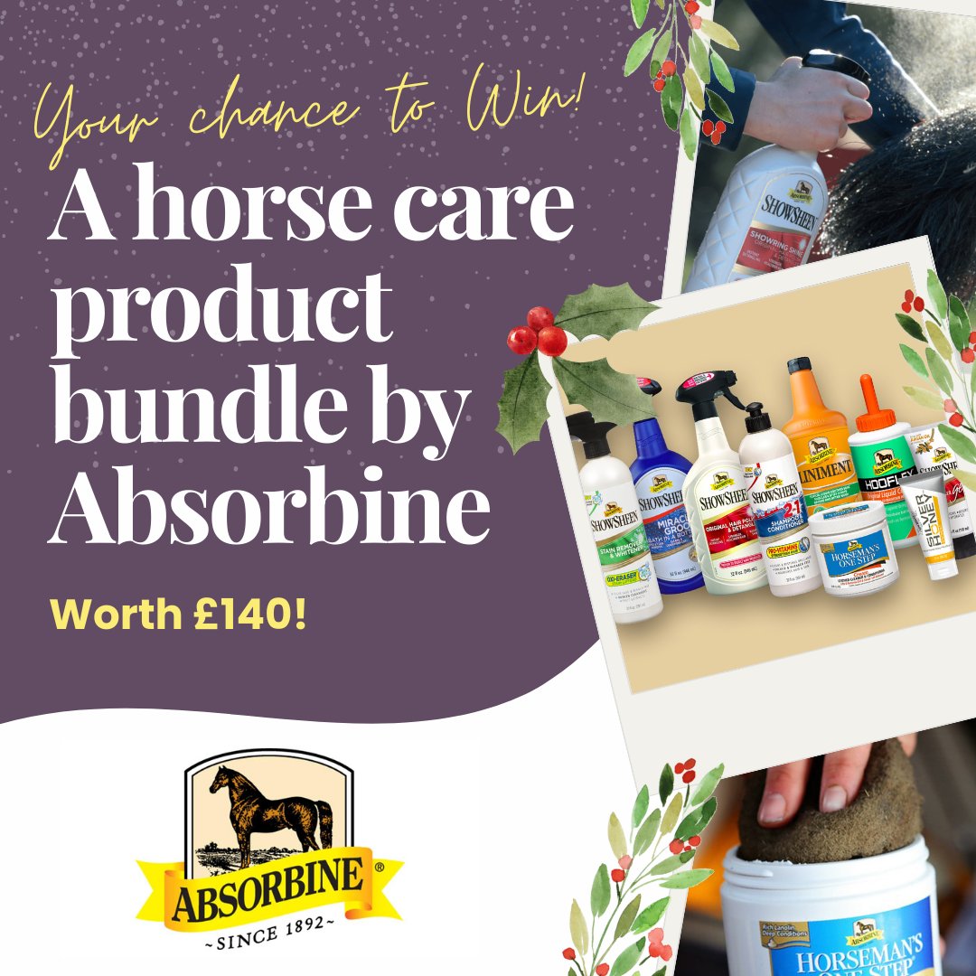 Fancy winning an Absorbine horse care mega bundle of products worth £140? To be in with a chance to upgrade your grooming kit this Christmas, enter the competition here - horsemart.co.uk/12-competition…