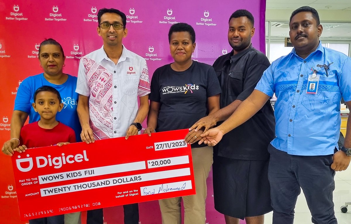 In a heartfelt display of compassion and dedication to inclusivity, Digicel Fiji has reached out with open arms to WOWS Kids Fiji, a non-profit organization on a mission to uplift children battling cancer ... Read More: bit.ly/41cEpZn

#DigicelFiji