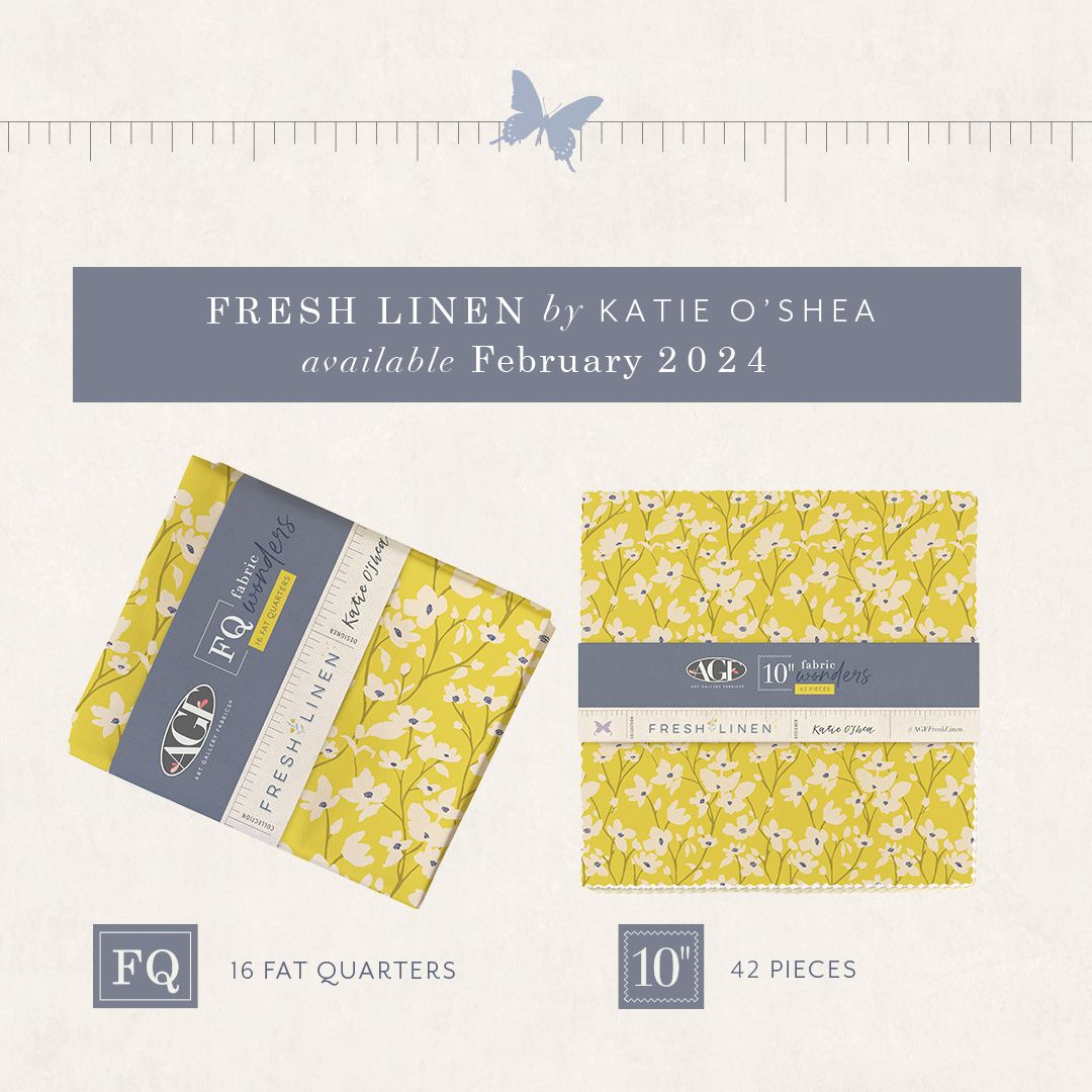 ArtGalleryFab's tweet photo. Get enchanted by 'Fresh Linen' by @Katie_Oshea_Design! ✨ Serenity meets playful motifs in sun-kissed pastels. Let calmness whisper through every stitch. Available February 2024. Click here to see more: https://t.co/WlLHIegALC #AGFFreshLinen #ArtGalleryFabrics #FabricLove https://t.co/ONd52q6mCP